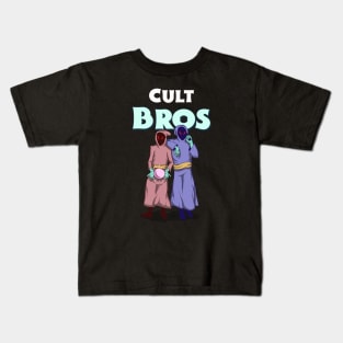 Cult Cultist Bros Besties Best Friend Funny Occult spooky season Kids T-Shirt